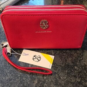 Christian Lacroix Vibrant Red Zip-Around Wallet